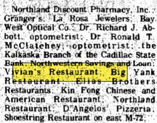 Vivians Restaurant - Mar 1976 Article (newer photo)